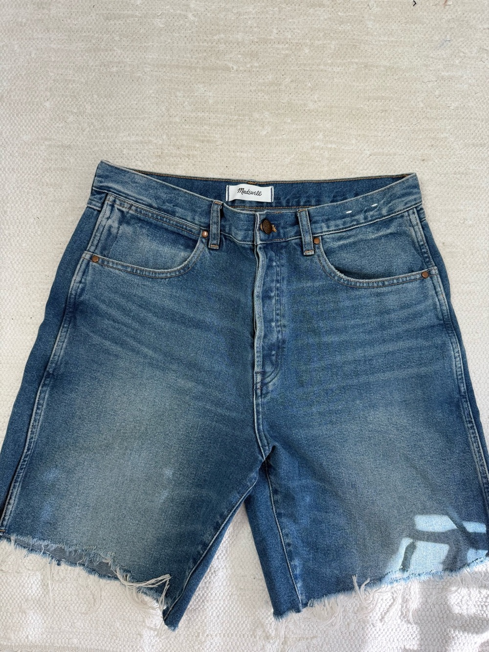 NWT Madewell The Essex Long Baggy Bermuda shorts sz 29 - Picture 4 of 6